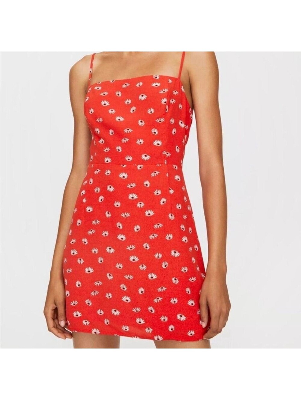 Wilfred Aritzia Red Ditsy Floral Mini Dress Size 2